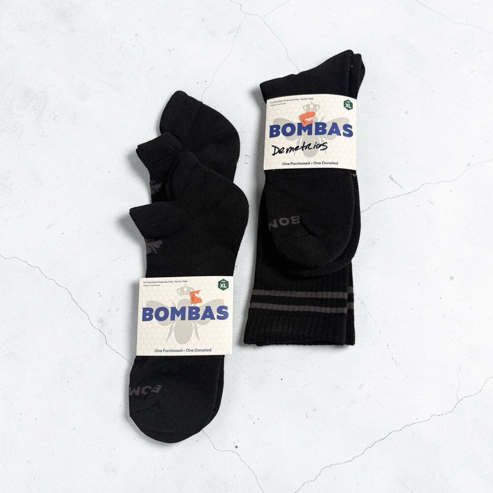 Brand New BOMBAS SOCKS  (3Pair) Men's Size XL Black